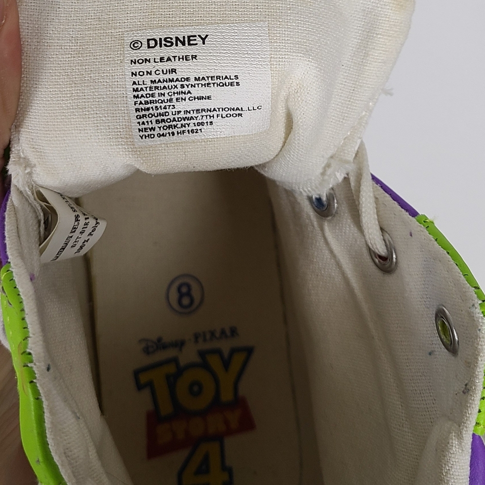 Toy Story 4 BUZZ LIGHTYEAR Disney Pixar High Top Non-Leather Men’s Size 8 Shoes - Picture 6 of 7